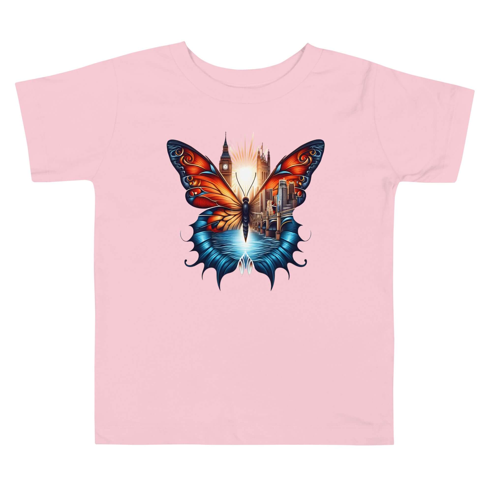 London Butterfly - Cityscape Art Apparel Toddler Short Sleeve Tee