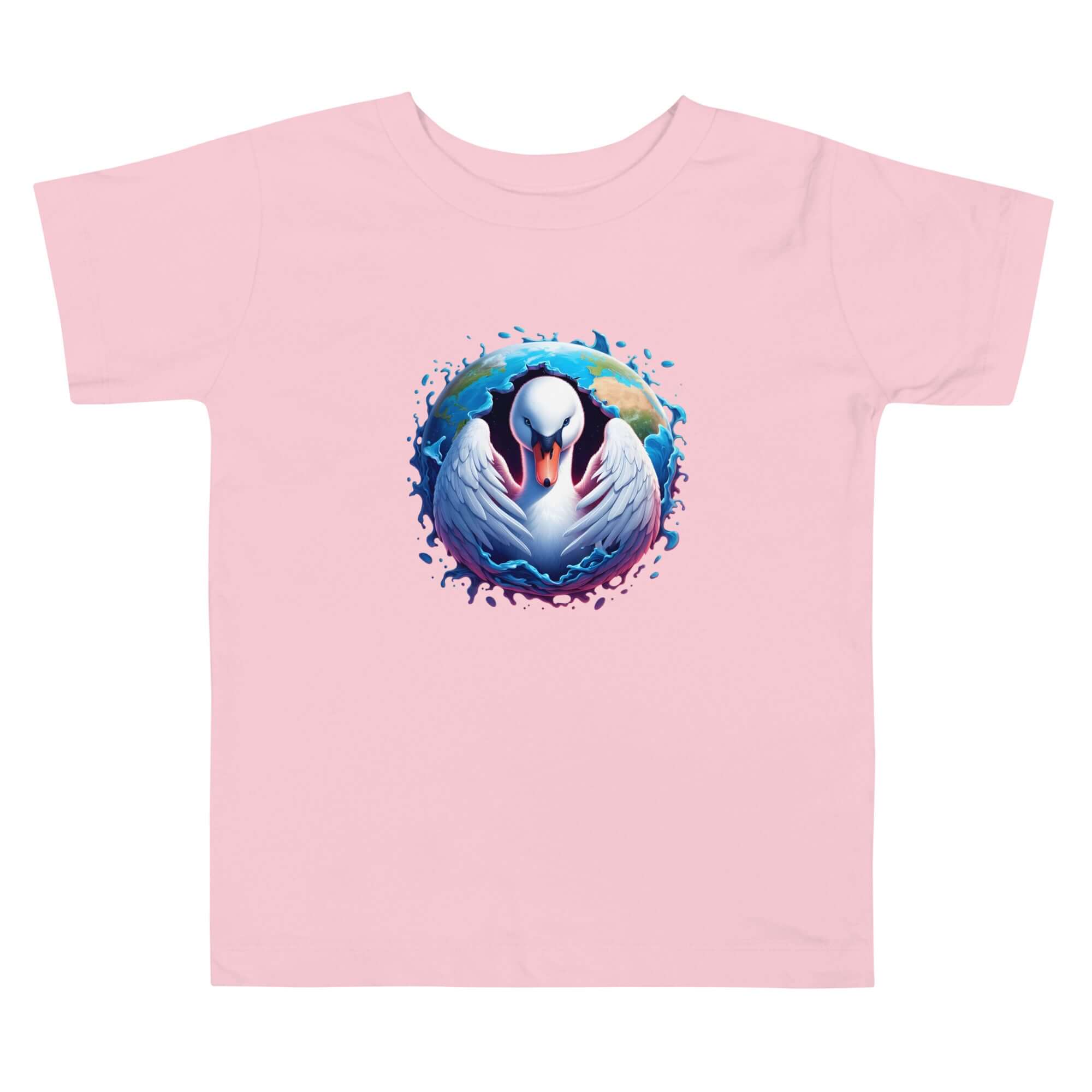 Swan World - Spiritual Animal Art Apparel Toddler Short Sleeve Tee