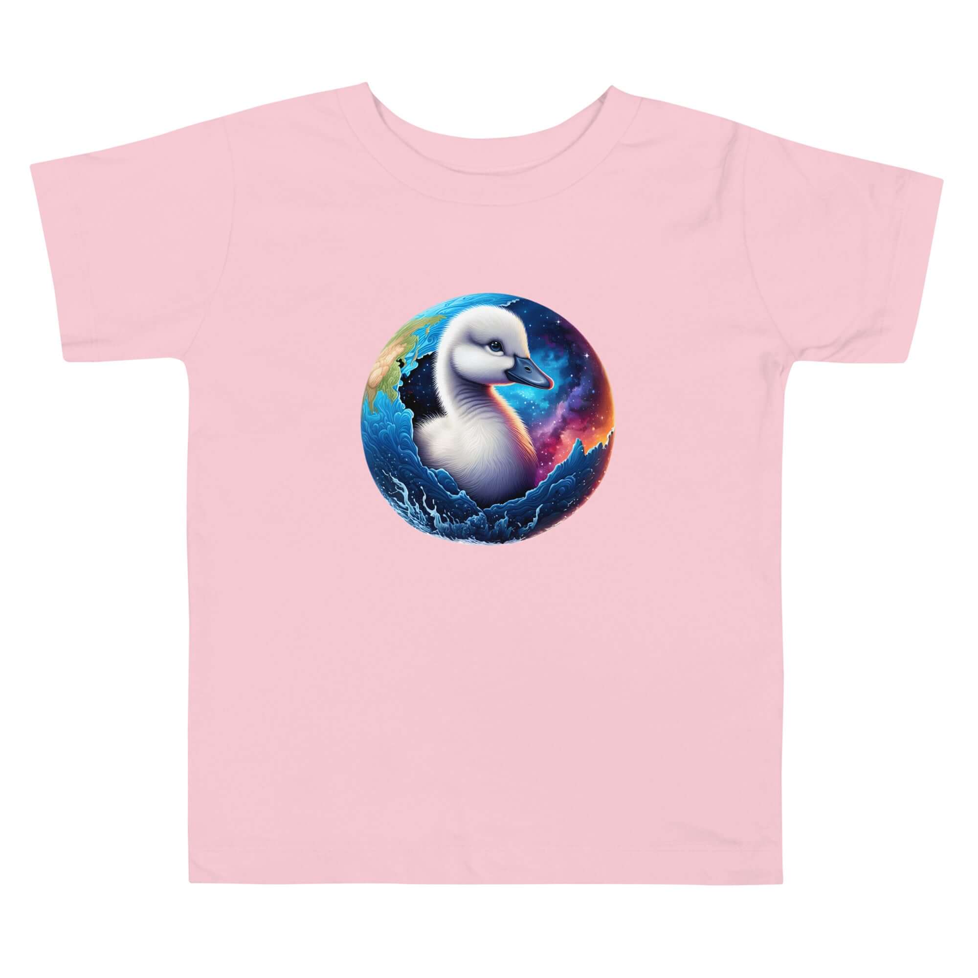 Swan World - Spiritual Animal Art Apparel Toddler Short Sleeve Tee