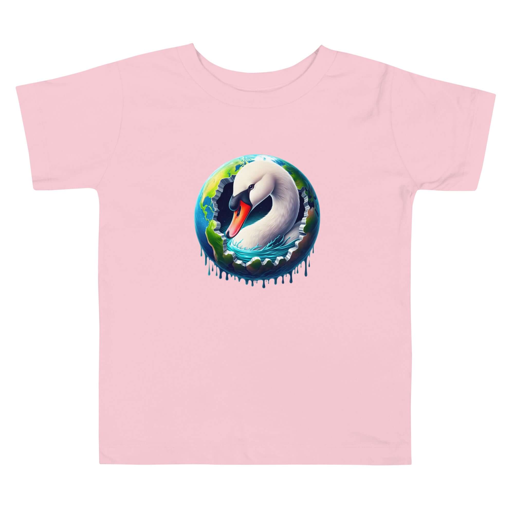 Swan World - Spiritual Animal Art Apparel Toddler Short Sleeve Tee