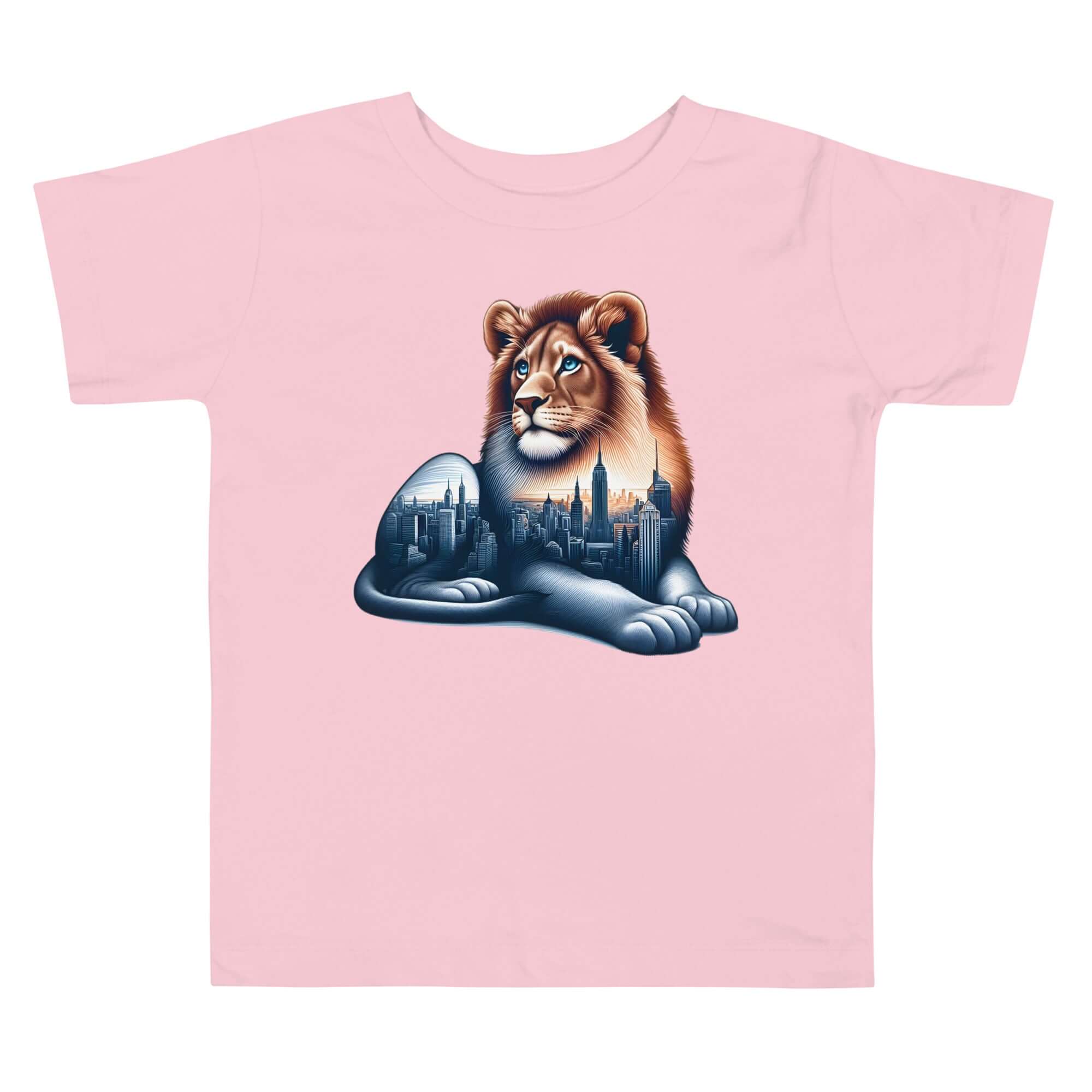 Lion New York - Cityscape Animal Art Apparel Toddler Short Sleeve Tee