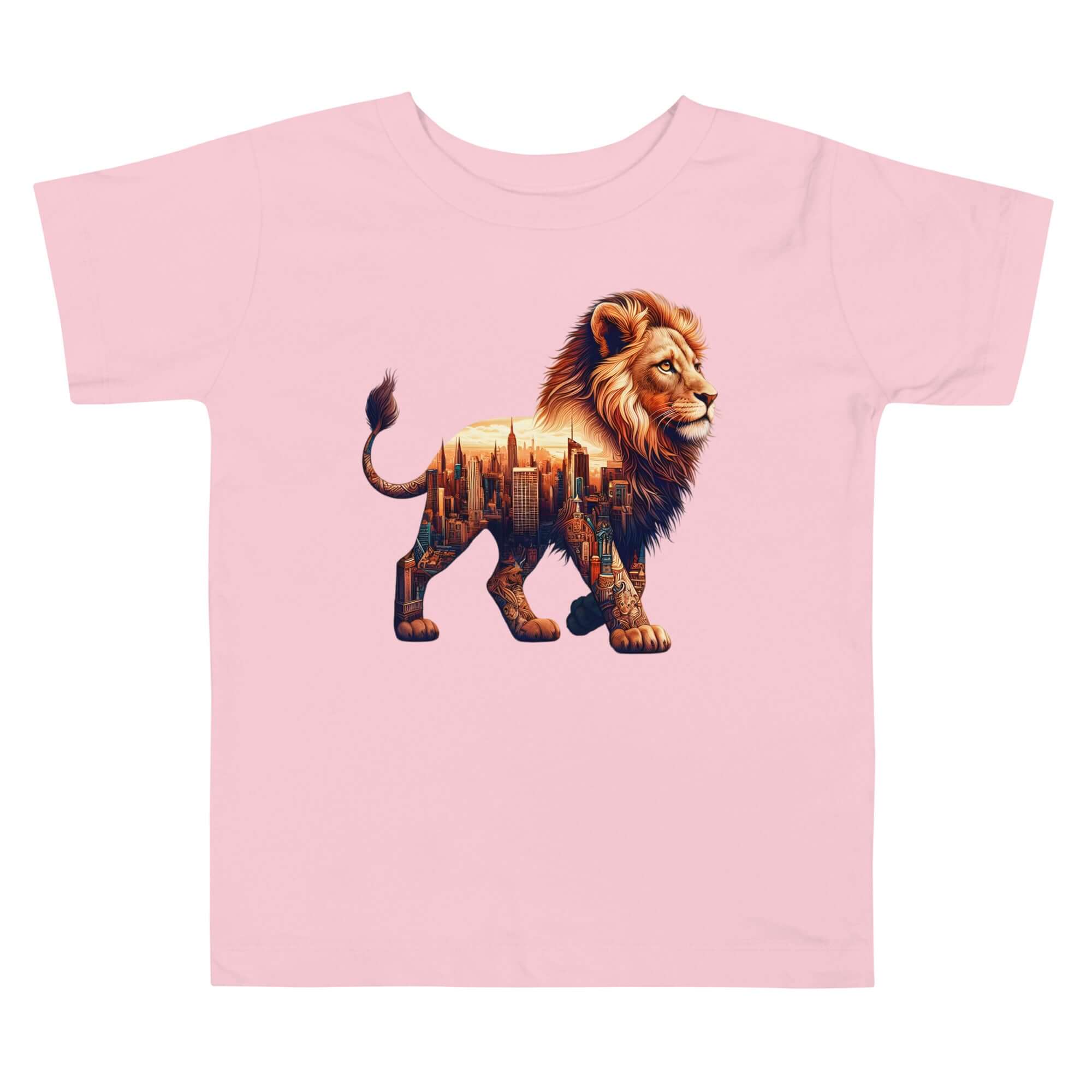 Lion New York - Cityscape Animal Art Apparel Toddler Short Sleeve Tee