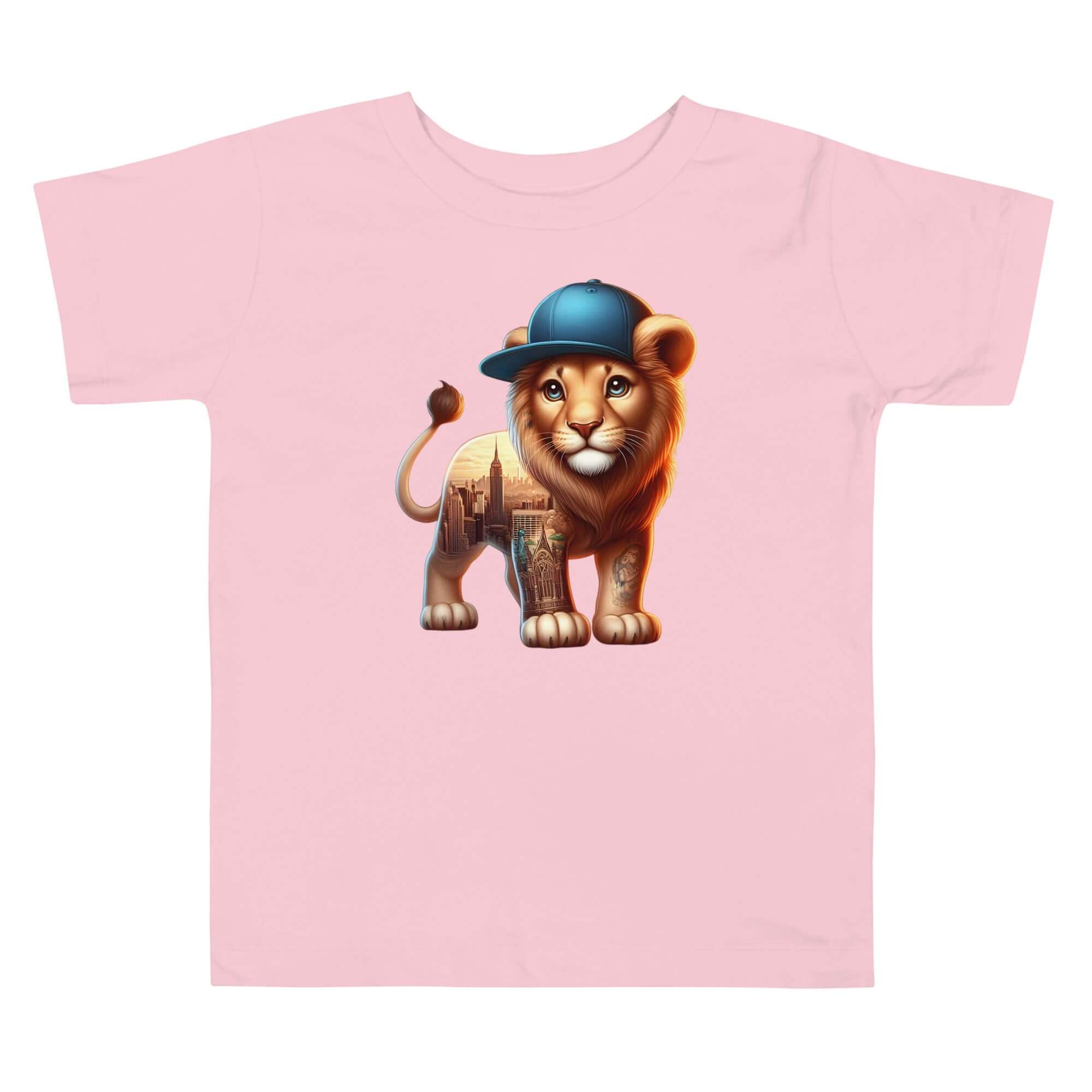 Lion New York - Cityscape Animal Art Apparel Toddler Short Sleeve Tee