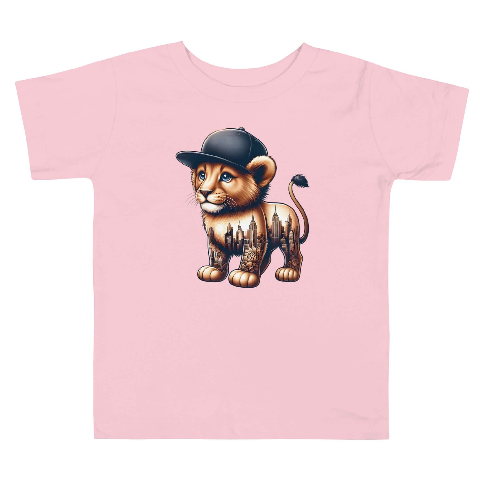 Lion New York - Cityscape Animal Art Apparel Toddler Short Sleeve Tee