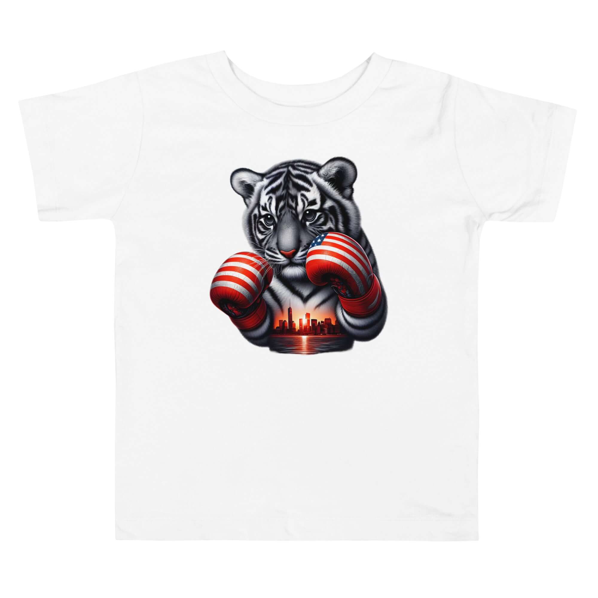 Martial Arts Tiger Cub - Cute Animal Toddler Short Sleeve Design Tee