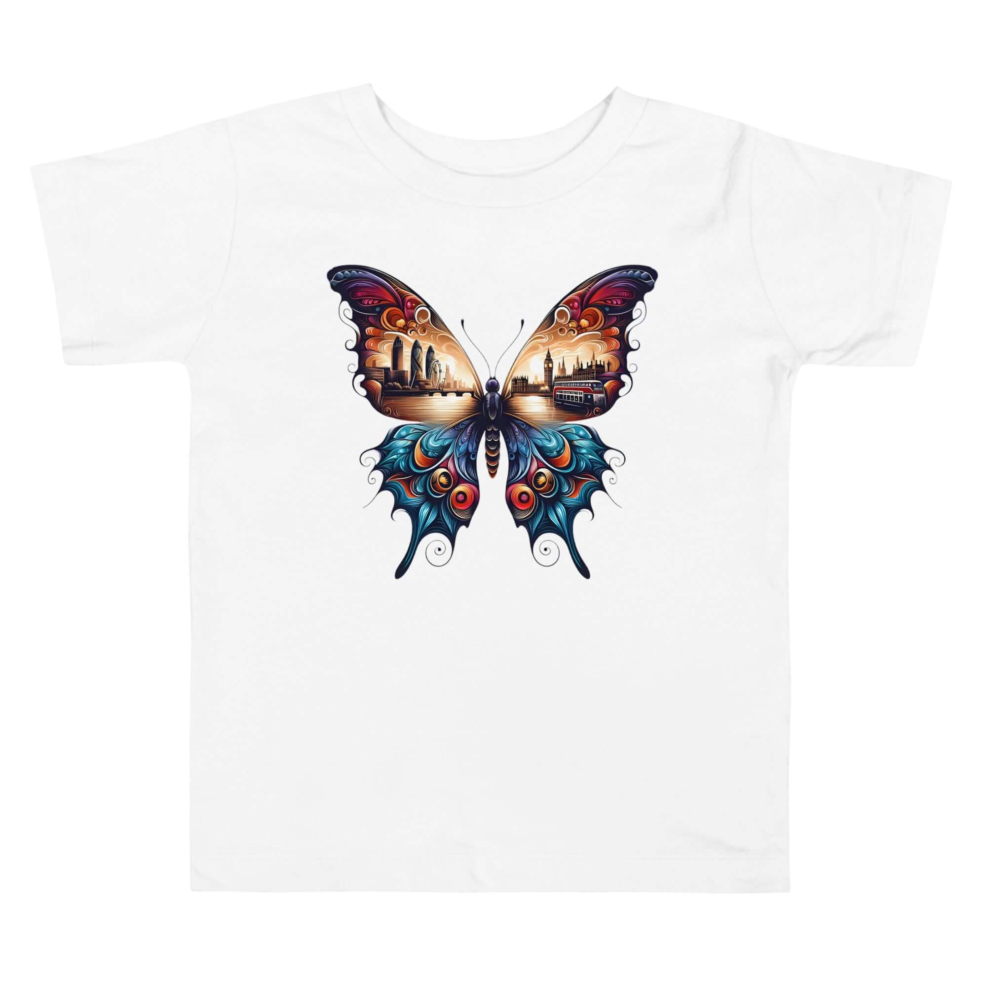 London Butterfly - Cityscape Art Apparel Toddler Short Sleeve Tee