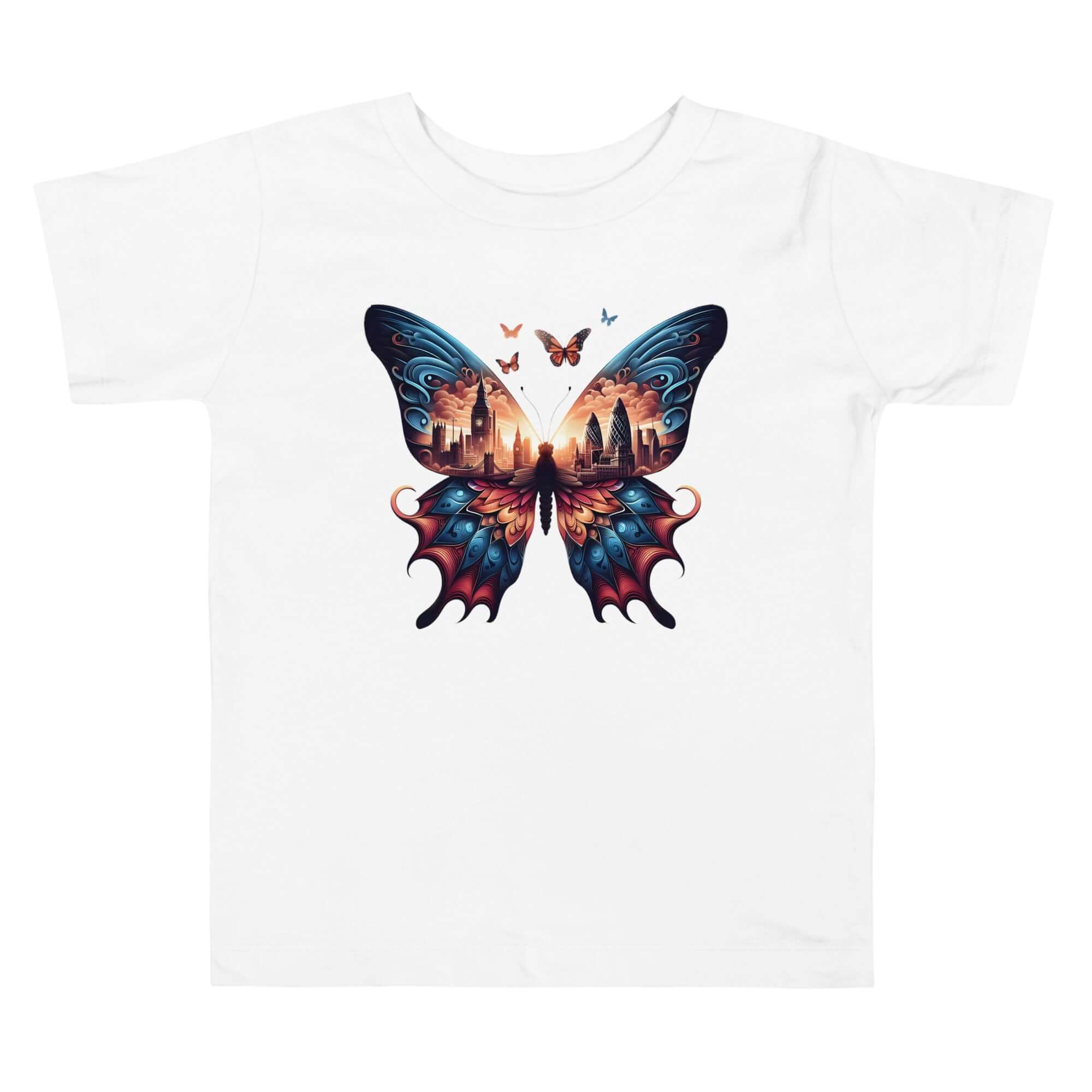 London Butterfly - Cityscape Art Apparel Toddler Short Sleeve Tee