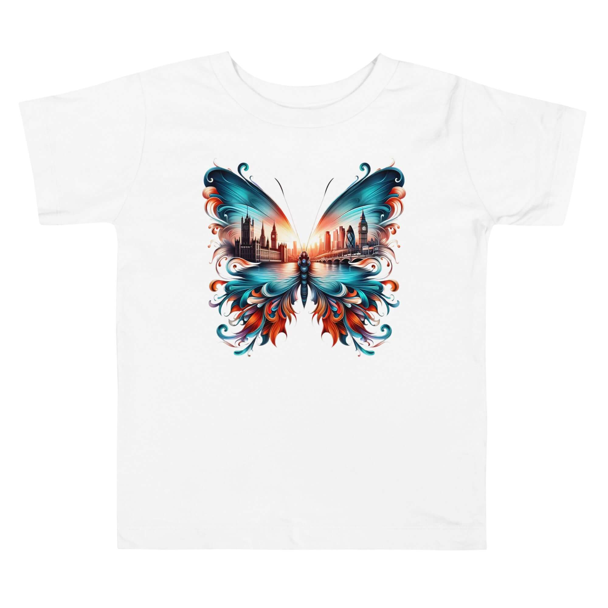 London Butterfly - Cityscape Art Apparel Toddler Short Sleeve Tee