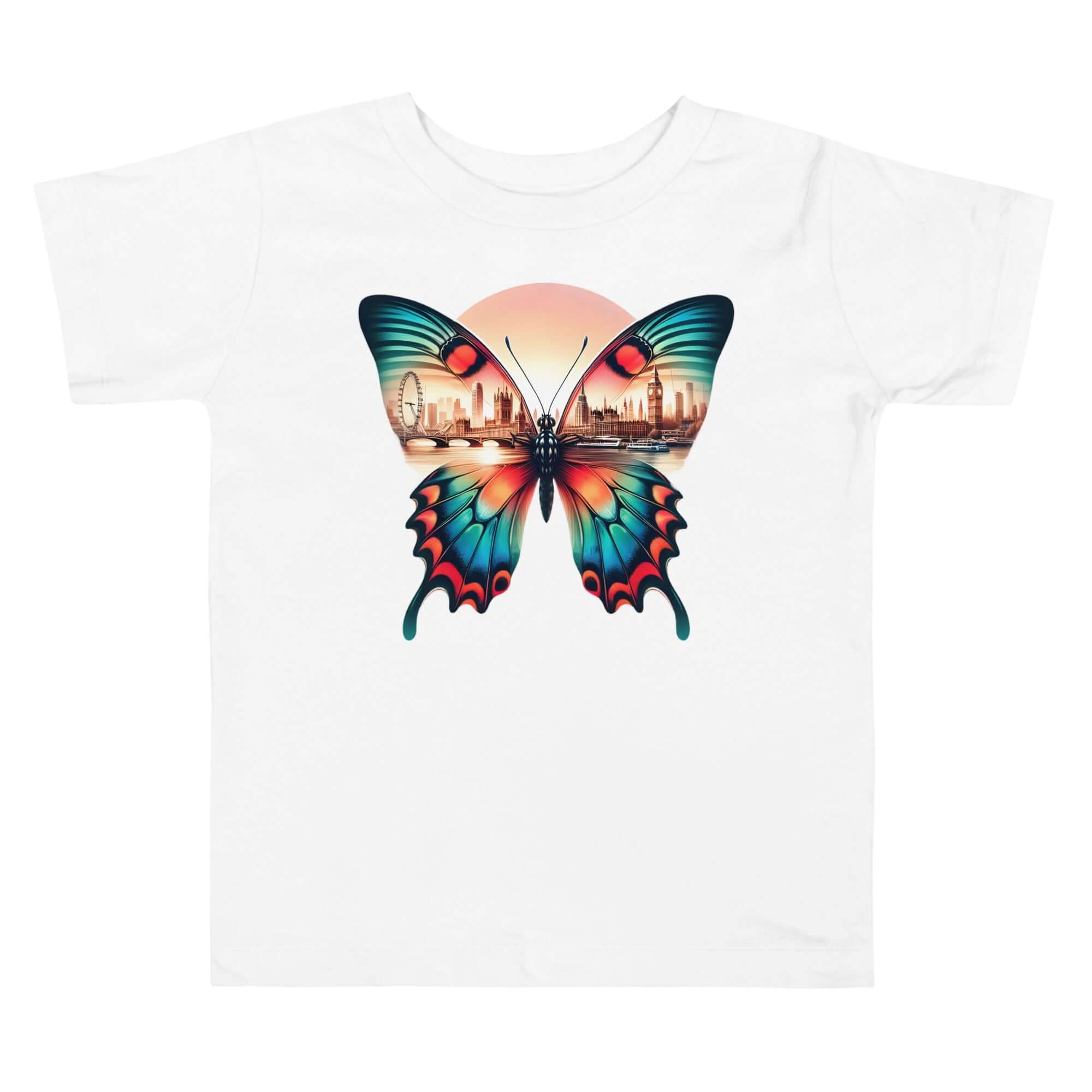 London Butterfly - Cityscape Art Apparel Toddler Short Sleeve Tee
