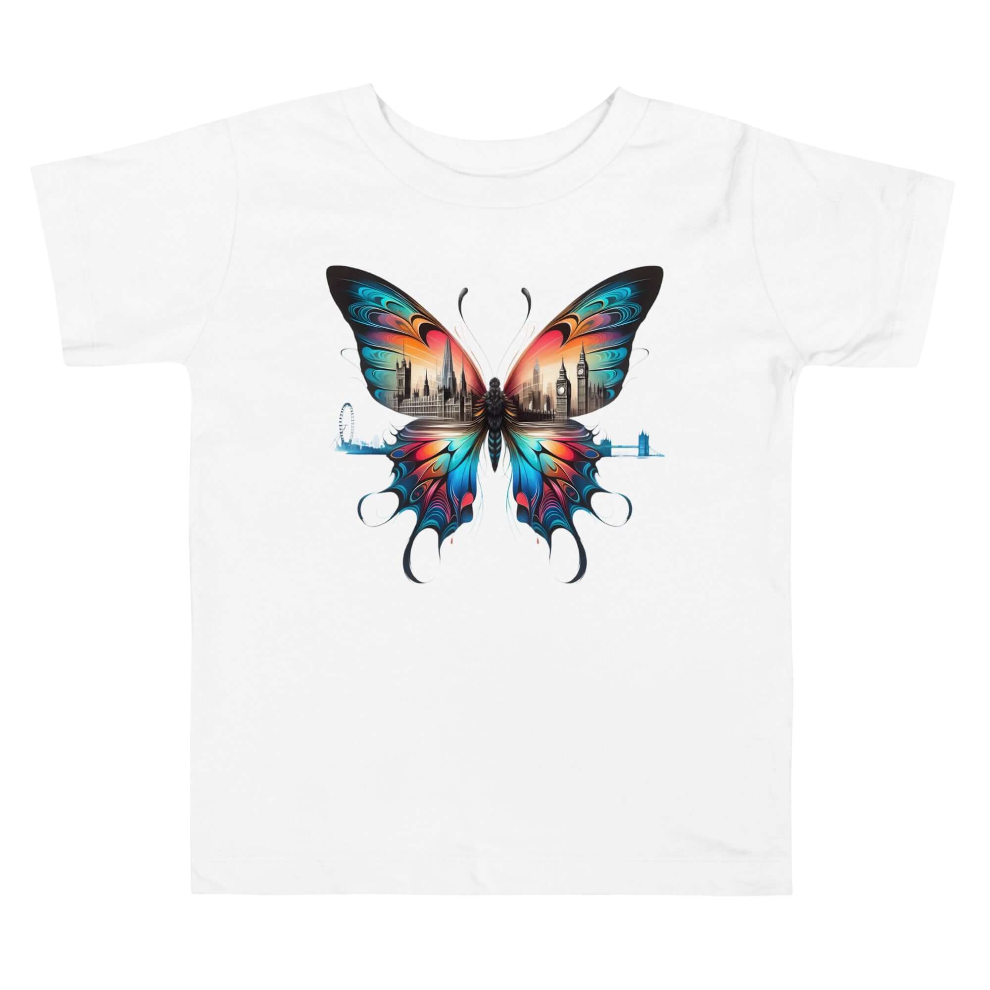London Butterfly - Cityscape Art Apparel Toddler Short Sleeve Tee