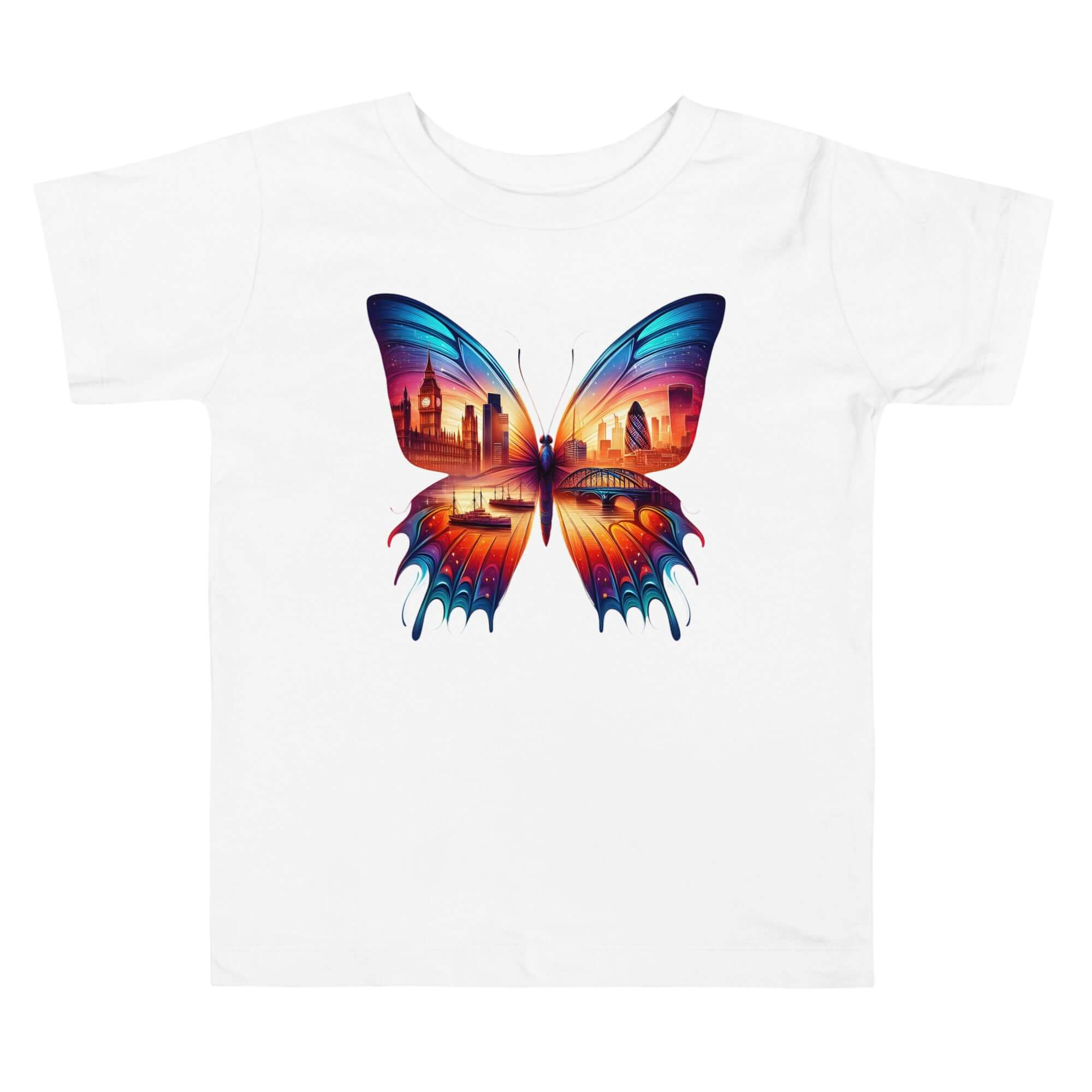 London Butterfly - Cityscape Art Apparel Toddler Short Sleeve Tee