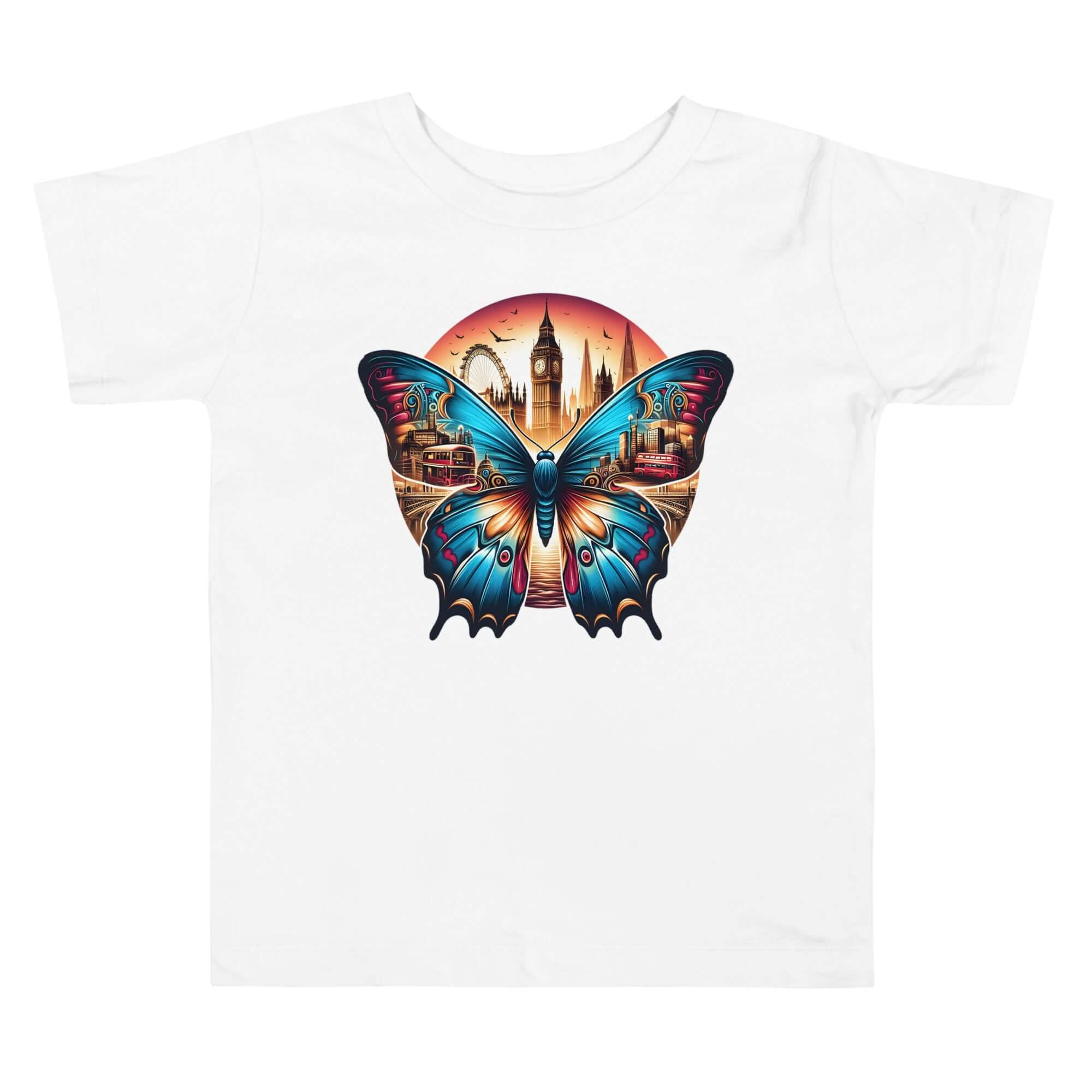 London Butterfly - Cityscape Art Apparel Toddler Short Sleeve Tee