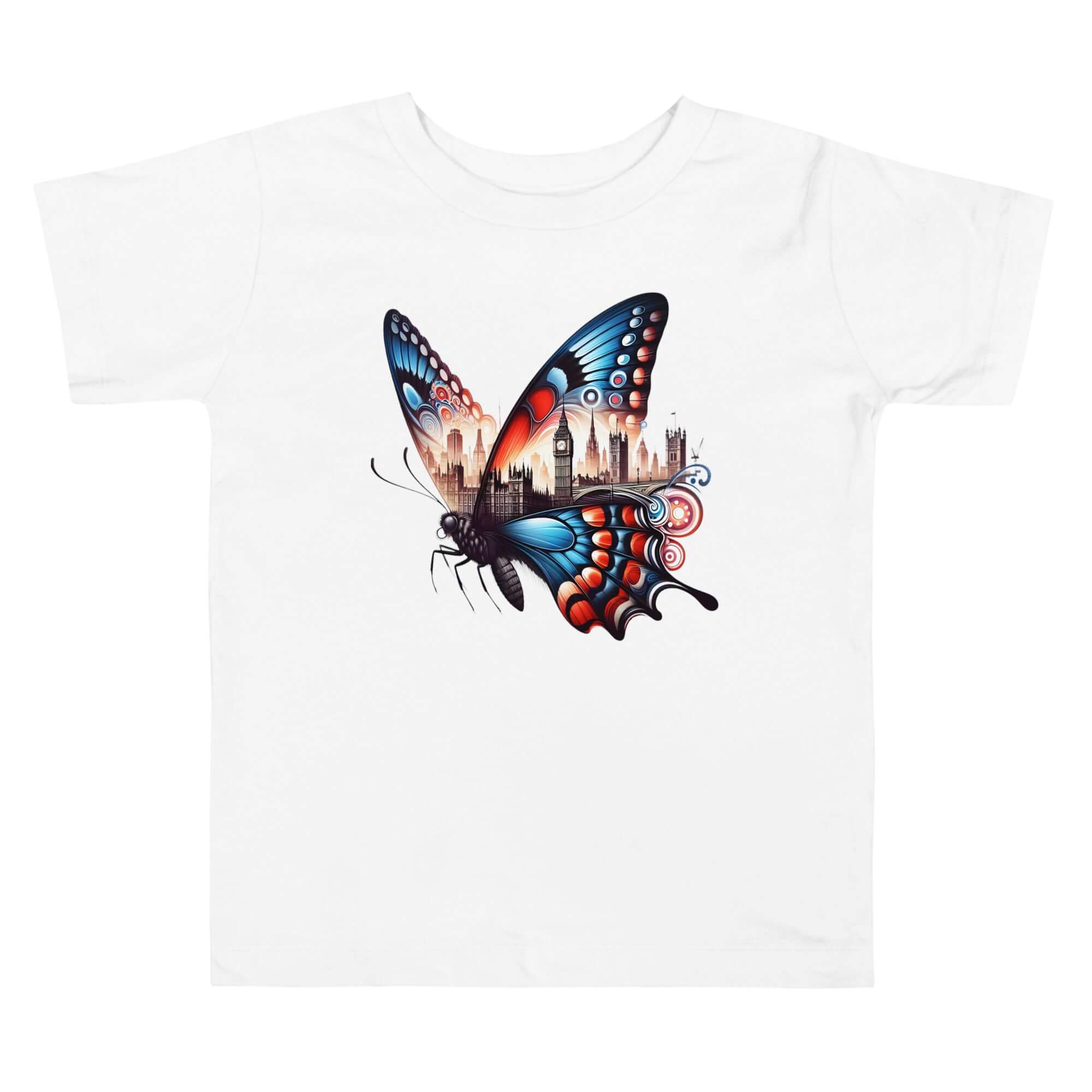 London Butterfly - Cityscape Art Apparel Toddler Short Sleeve Tee