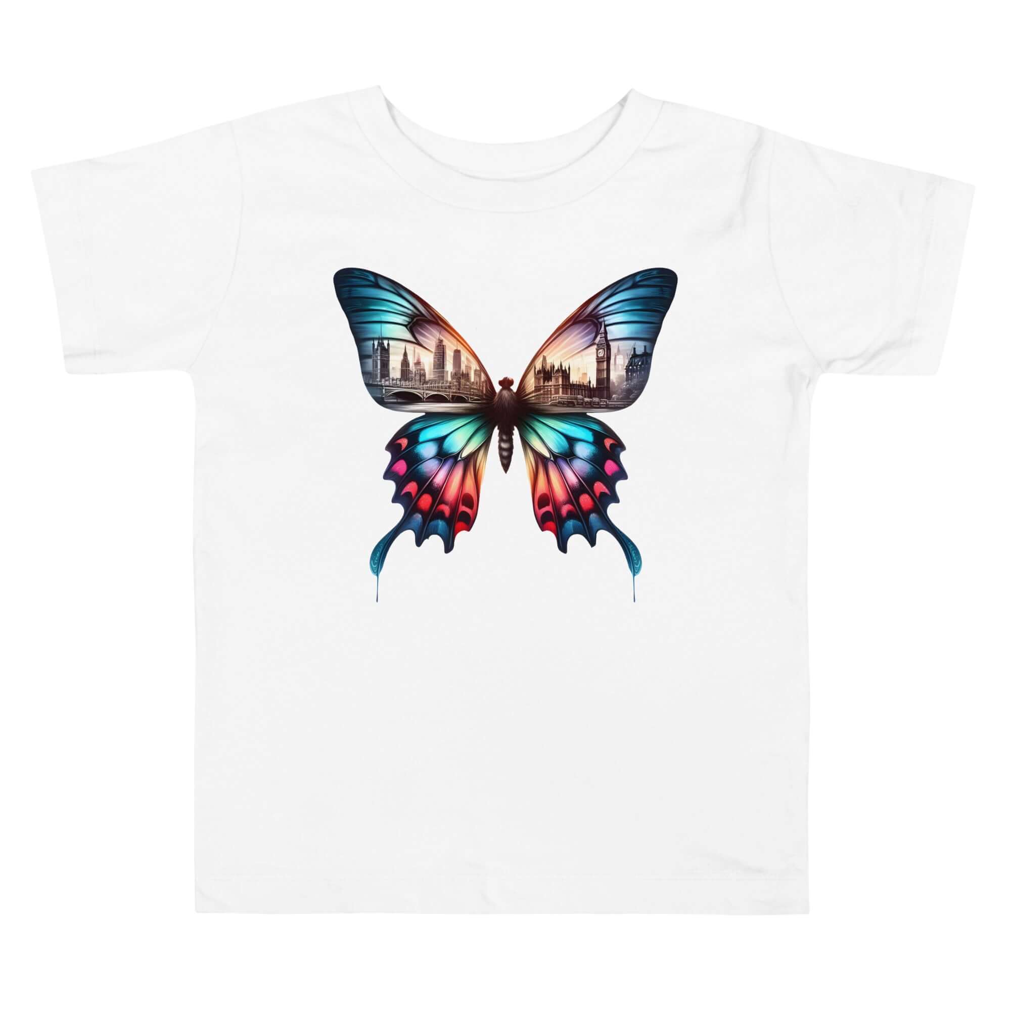 London Butterfly - Cityscape Art Apparel Toddler Short Sleeve Tee