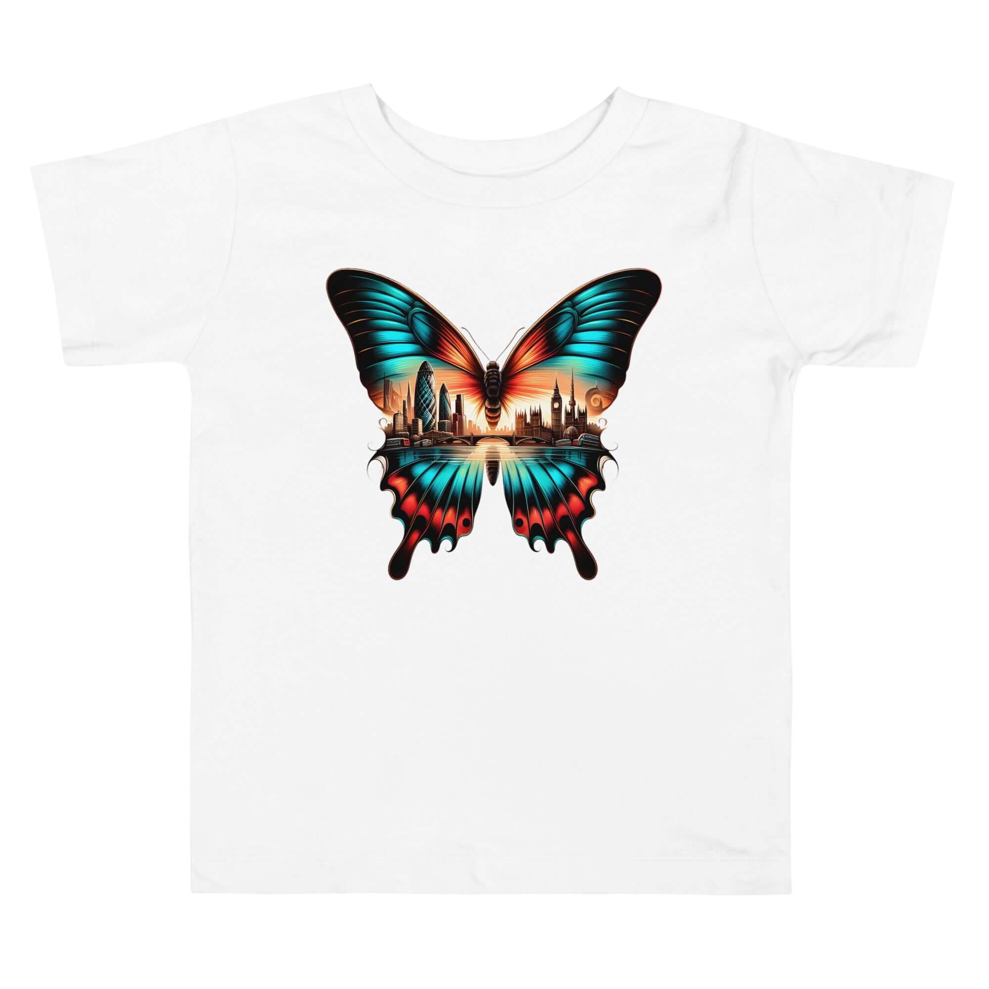 London Butterfly - Cityscape Art Apparel Toddler Short Sleeve Tee