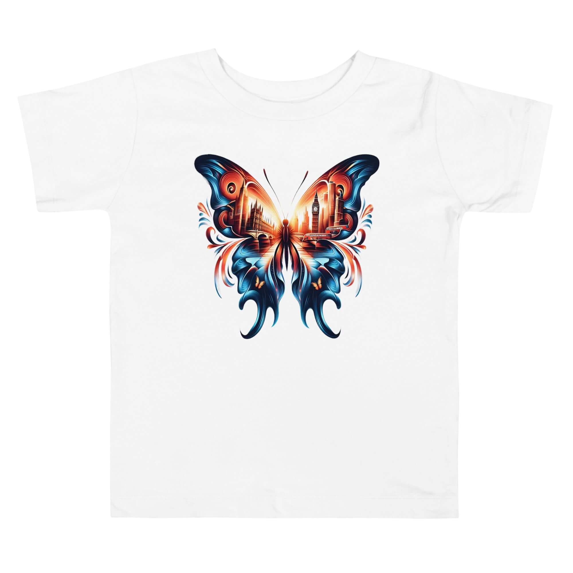 London Butterfly - Cityscape Art Apparel Toddler Short Sleeve Tee