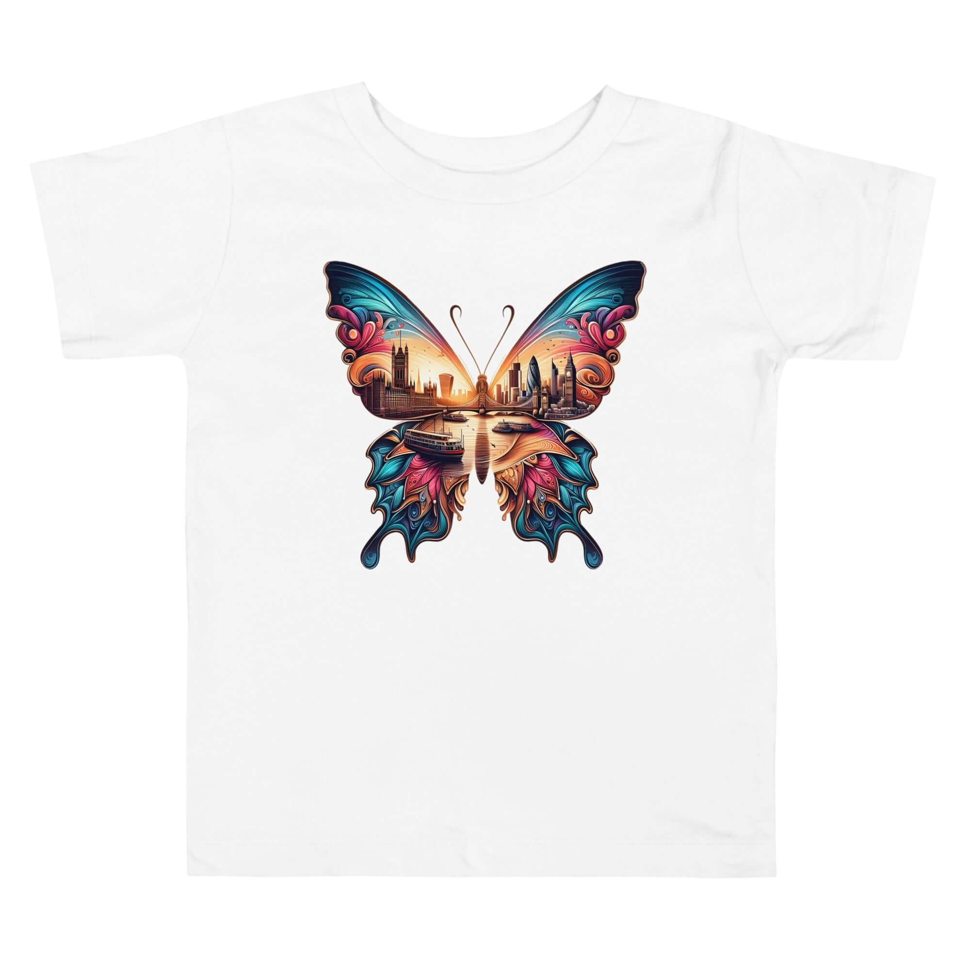 London Butterfly - Cityscape Art Apparel Toddler Short Sleeve Tee