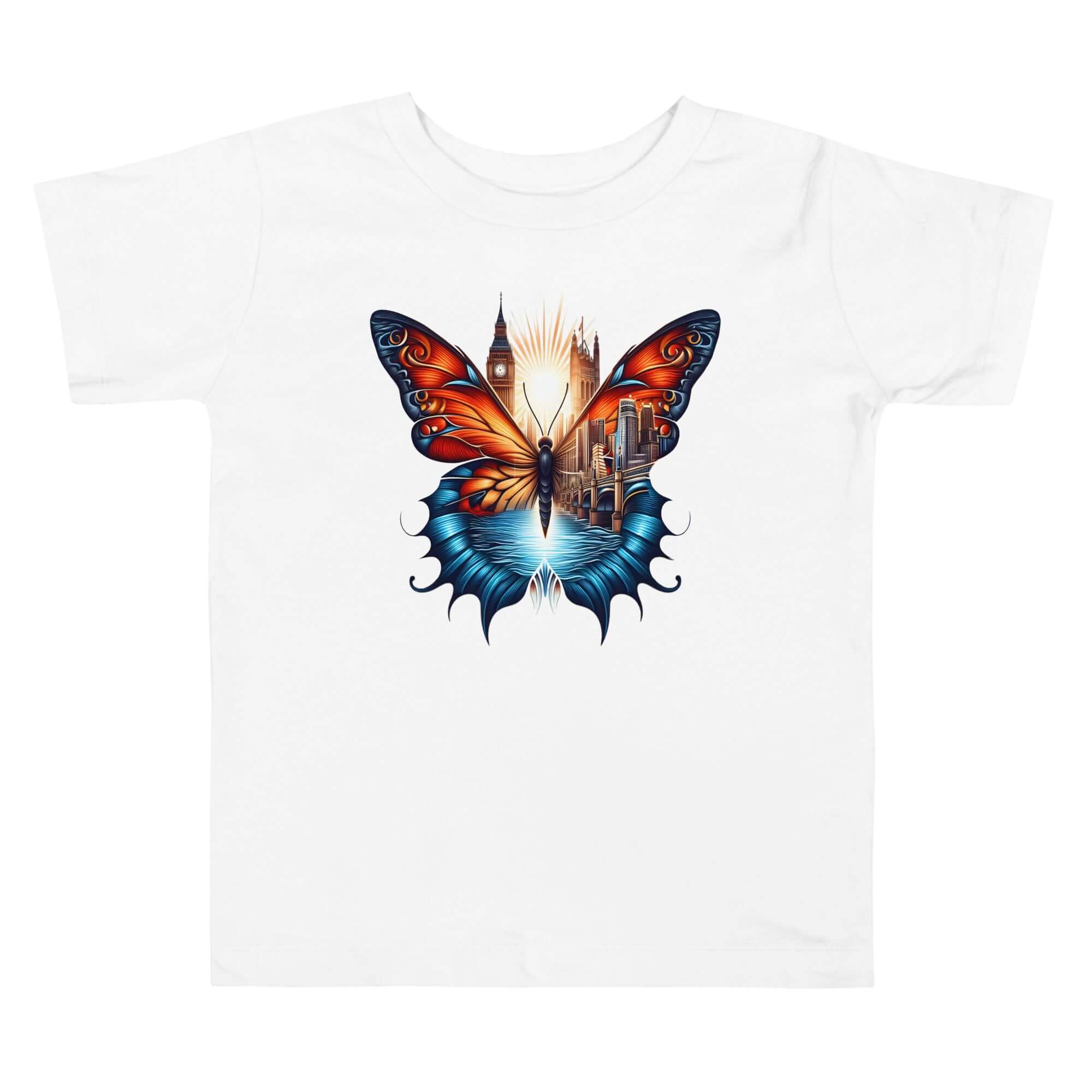 London Butterfly - Cityscape Art Apparel Toddler Short Sleeve Tee