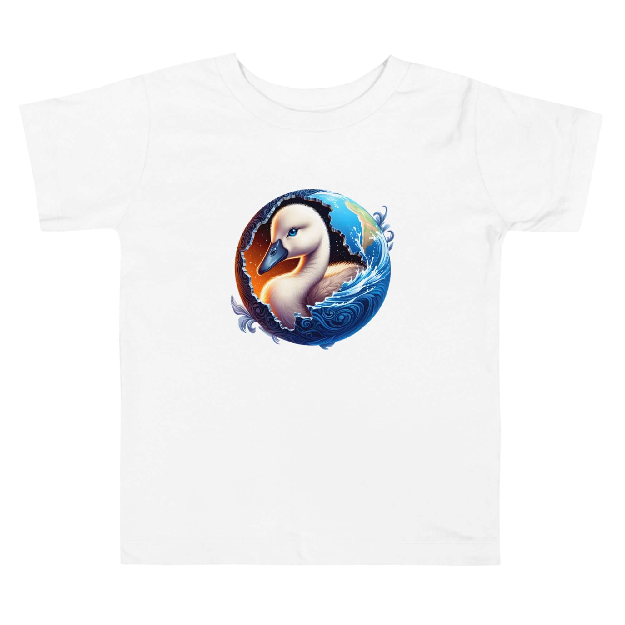 Swan World - Spiritual Animal Art Apparel Toddler Short Sleeve Tee