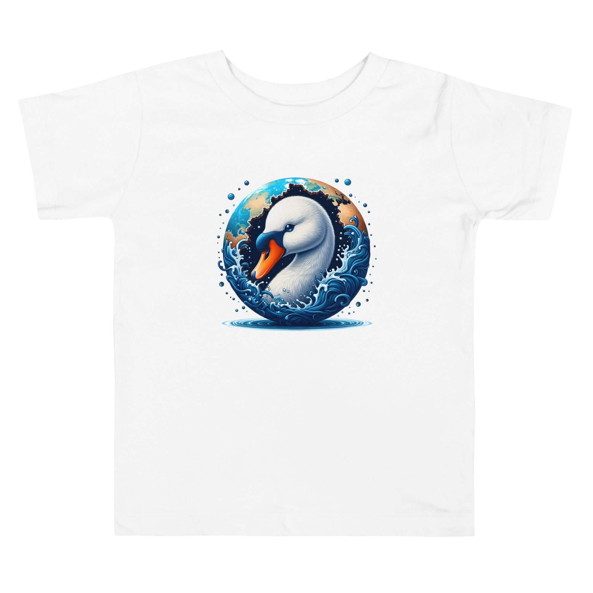 Swan World - Spiritual Animal Art Apparel Toddler Short Sleeve Tee