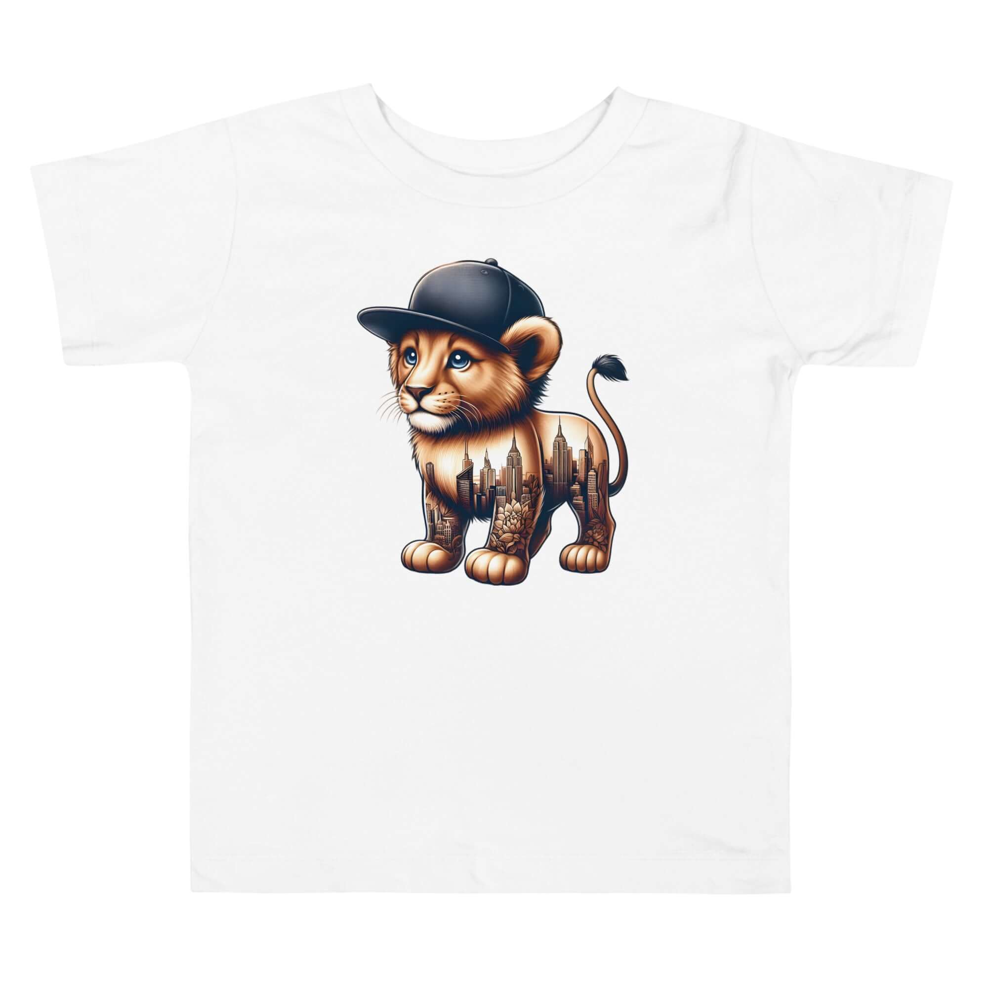 Lion New York - Cityscape Animal Art Apparel Toddler Short Sleeve Tee