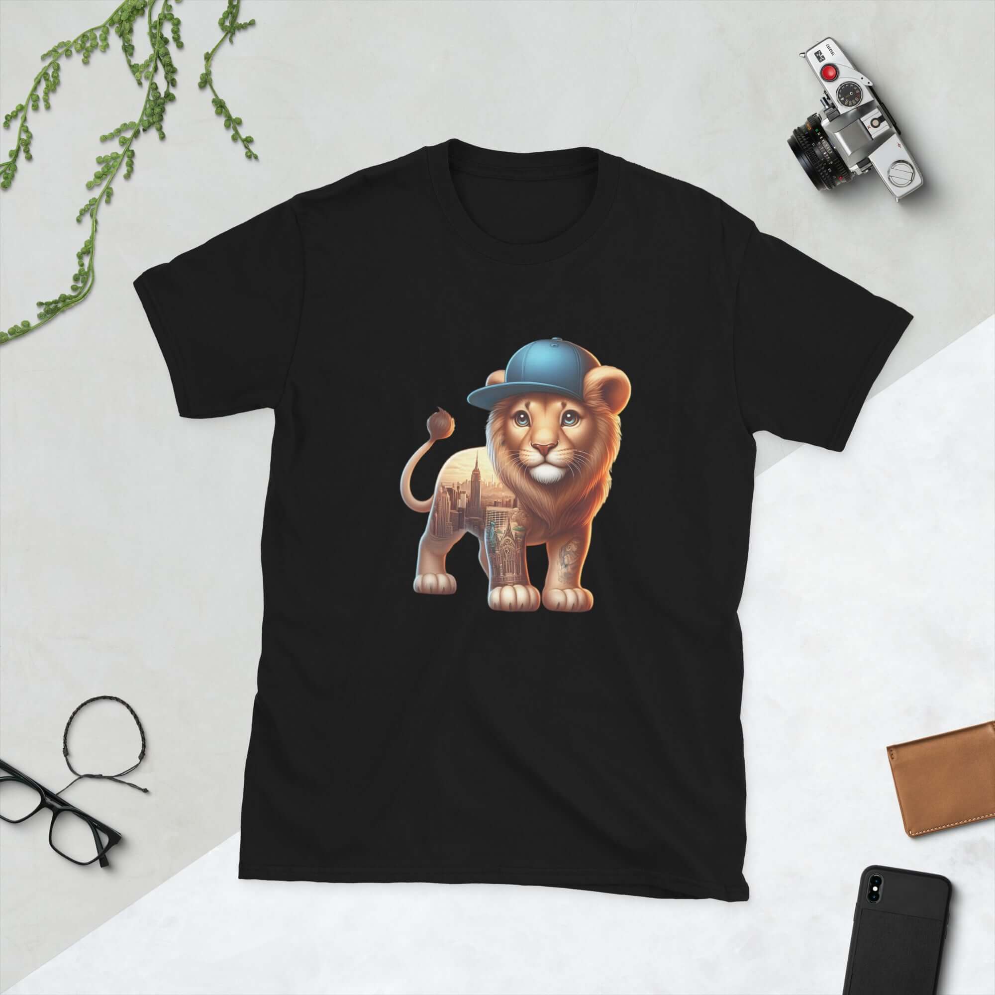 New York Lion - Animal Art Apparel Short-Sleeve Unisex T-Shirt
