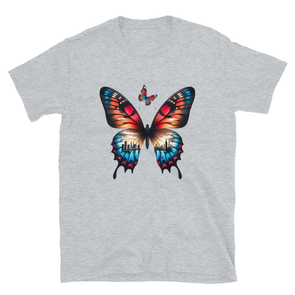 London Butterfly - Cityscape Art Apparel Short-Sleeve Unisex T-Shirt