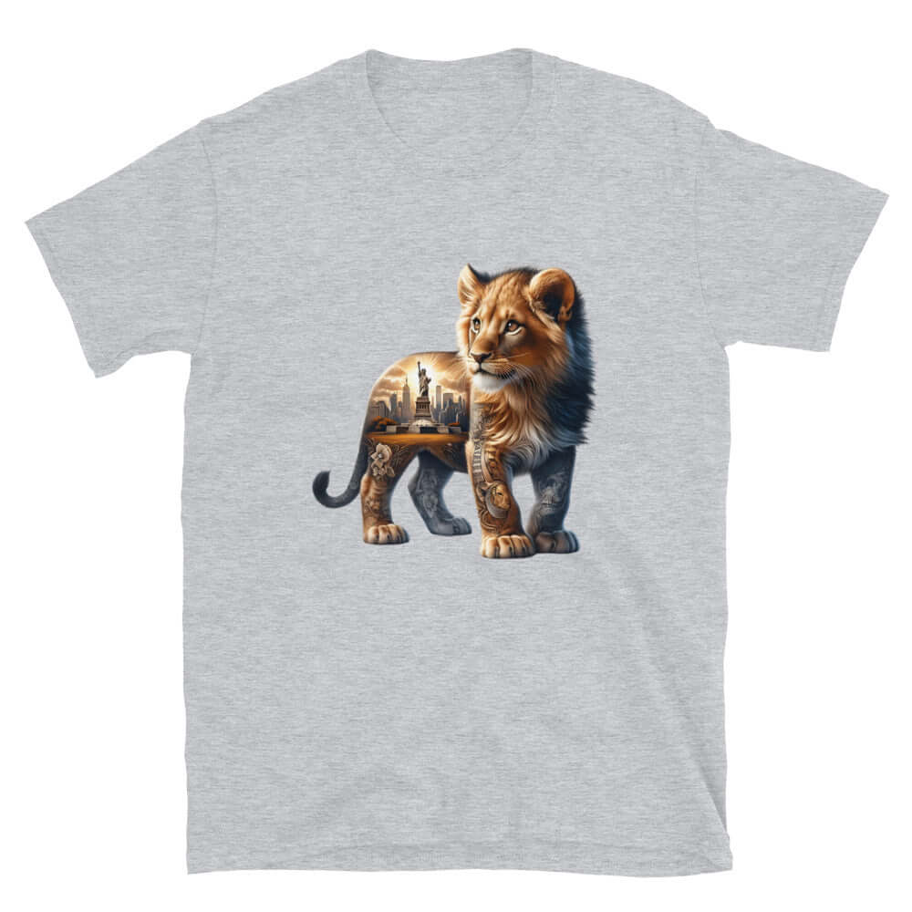 New York Lion - Animal Art Apparel Short-Sleeve Unisex T-Shirt