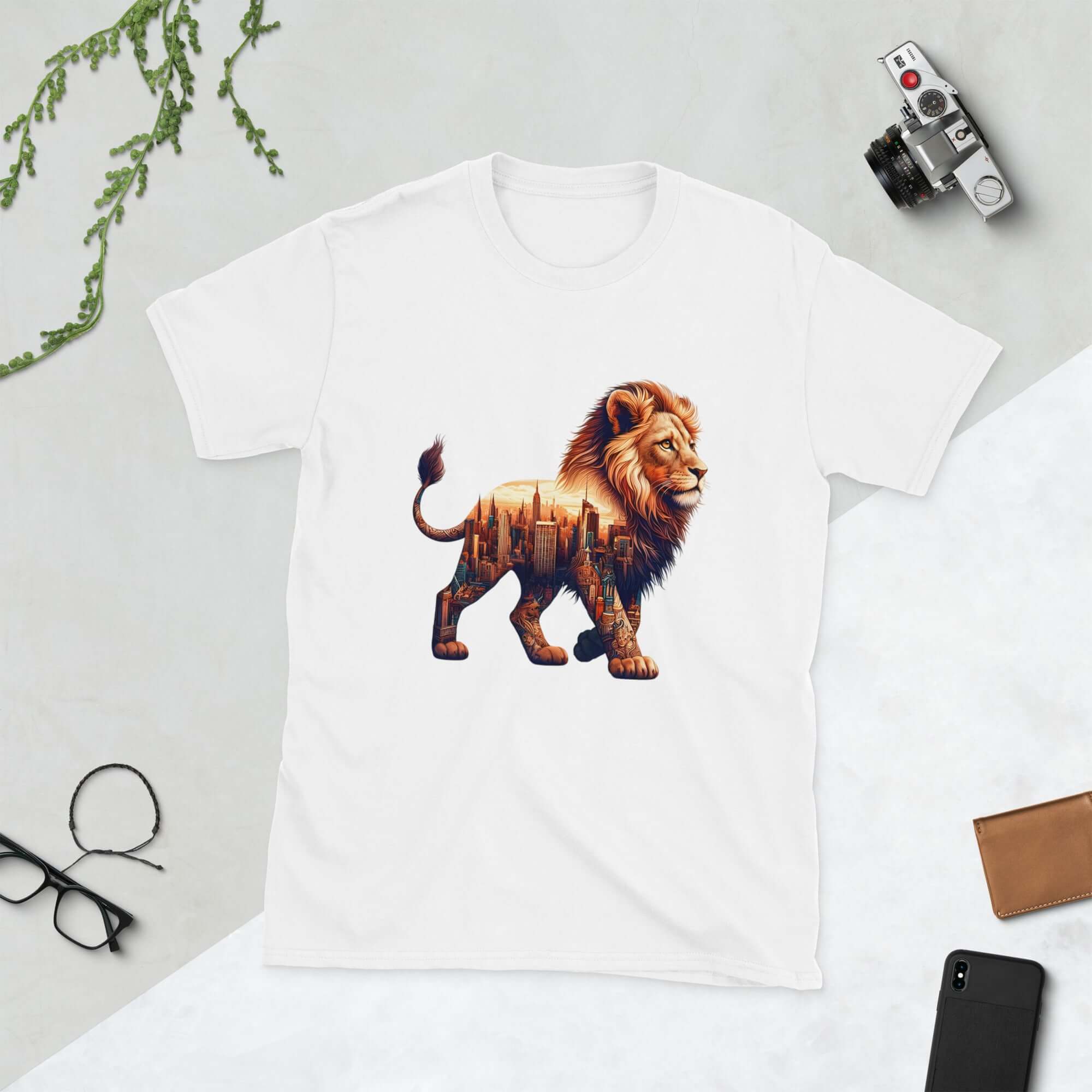 New York Lion - Animal Art Apparel Short-Sleeve Unisex T-Shirt