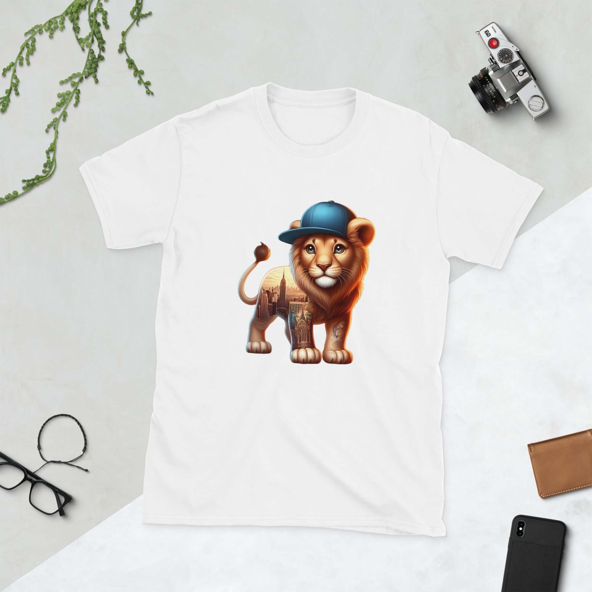 New York Lion - Animal Art Apparel Short-Sleeve Unisex T-Shirt