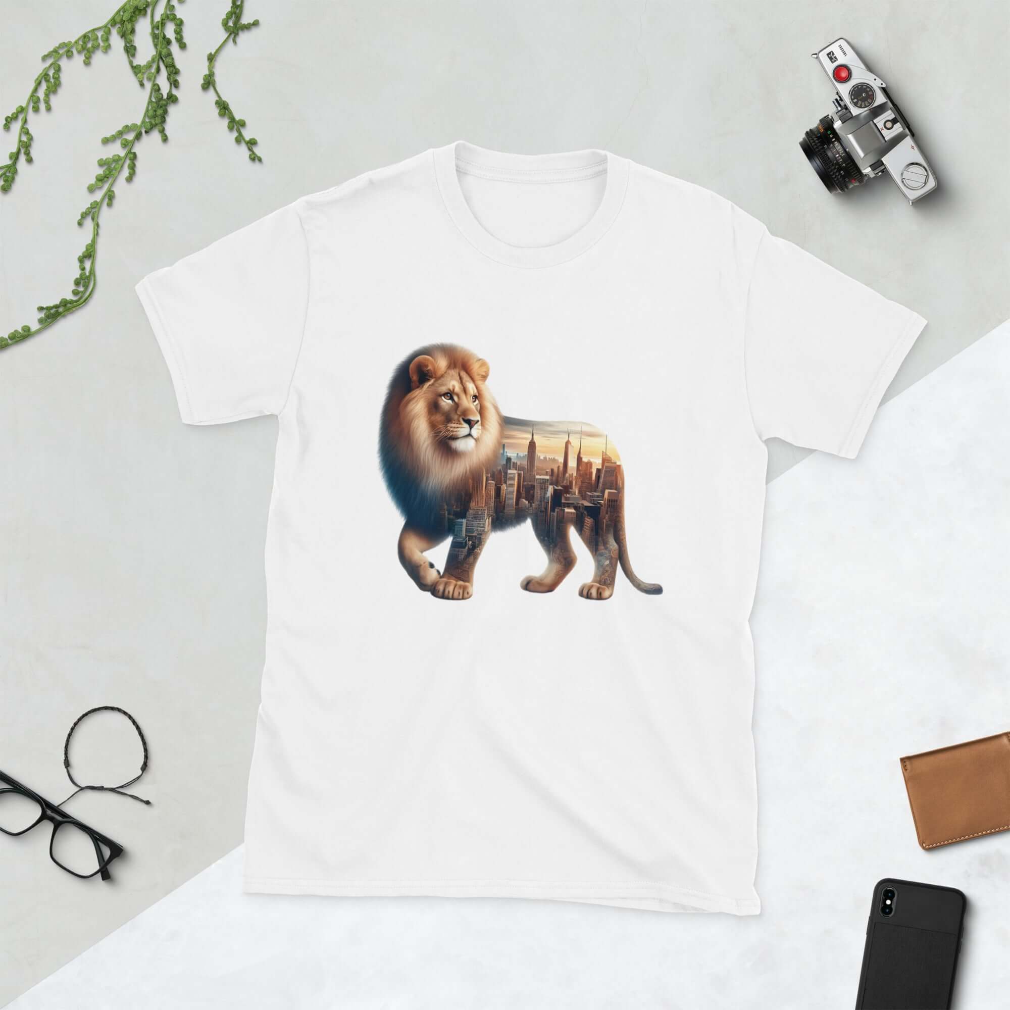 New York Lion - Animal Art Apparel Short-Sleeve Unisex T-Shirt