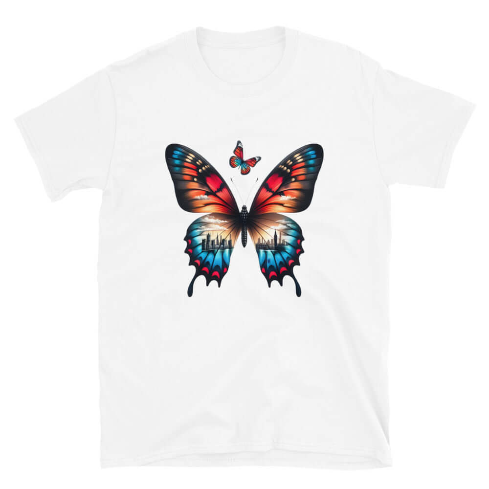 London Butterfly - Cityscape Art Apparel Short-Sleeve Unisex T-Shirt